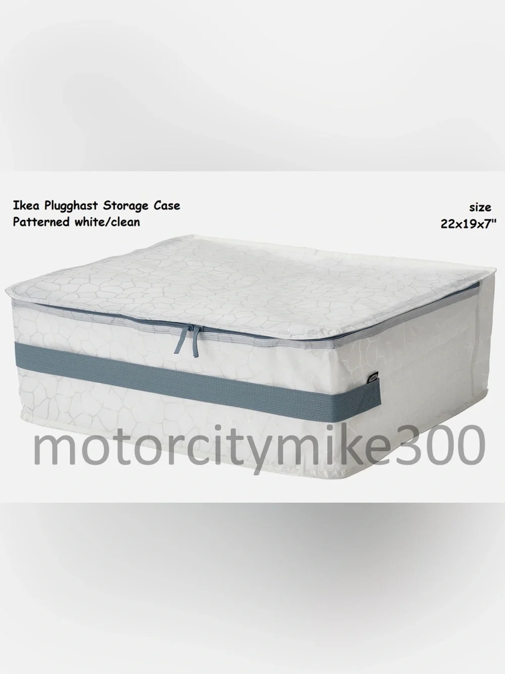Three IKEA White Storage Case with Light Blue Accent